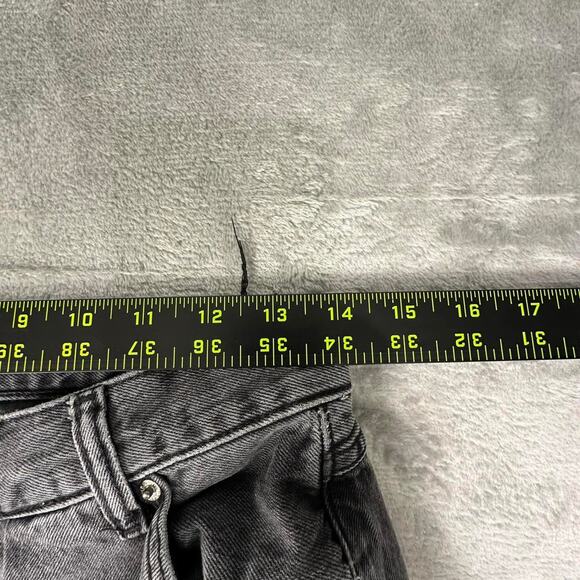 Old Navy Charcoal Grey Baggy Wide Leg Denim Jeans Size 6 - Picture 5 of 8